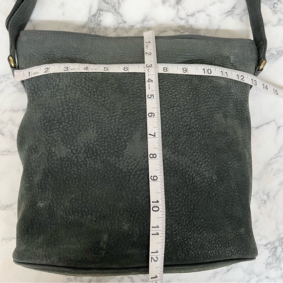1994 COACH 4932 Nubuck Hunter Green Leather Bucket Shoulder Bag Made in The US - Picture 6 of 15